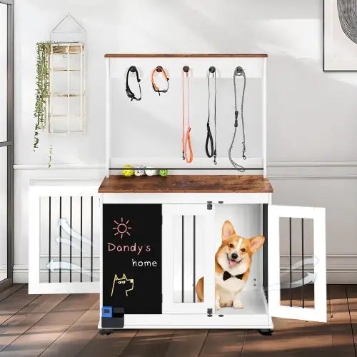 Dual-Door Designer Dog Kennel