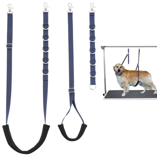 Pro Dog Groomer Belly Strap Set - Dark Blue