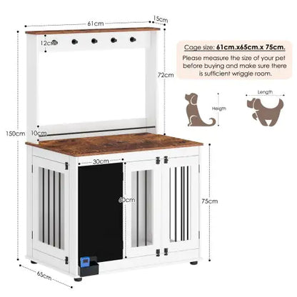 Dual-Door Designer Dog Kennel