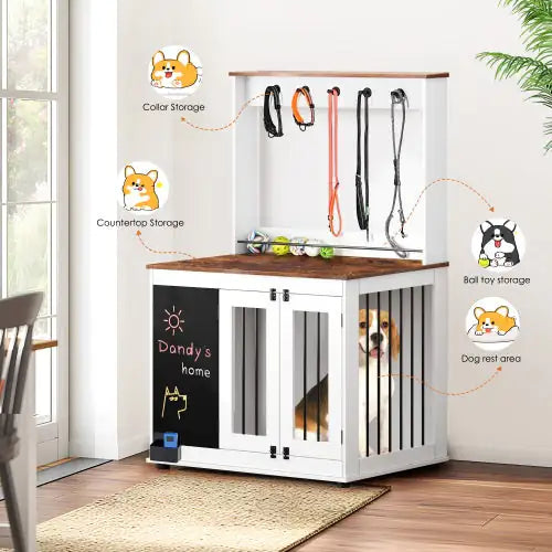 Dual-Door Designer Dog Kennel