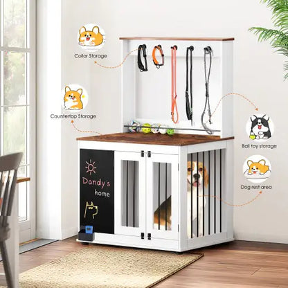 Dual-Door Designer Dog Kennel