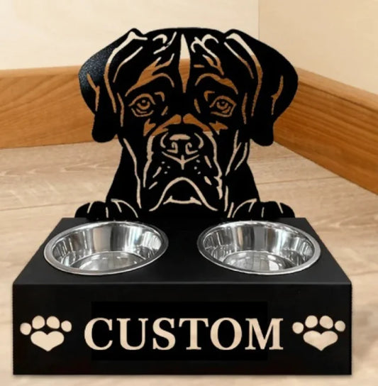 Custom Dog Bowl Station